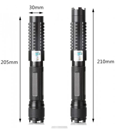WORD GX Dinsom High Power Tactical Teaching Hunting Flashlight Pen with Blue Pointer and 5 Patterns