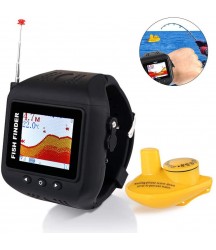 ZY Fish Finder Watch Fishing Detector Smart Waterproof Portable Depth Finder Wireless Sonar Transducer for Shore Ice Fishing