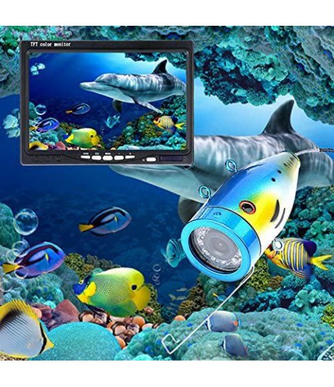 7 Inch TFT 1000tvl Underwater Fishing Video Camera Kit,HD WiFi Wireless for iOS Android APP Supports Video Record and Take Photo,20m