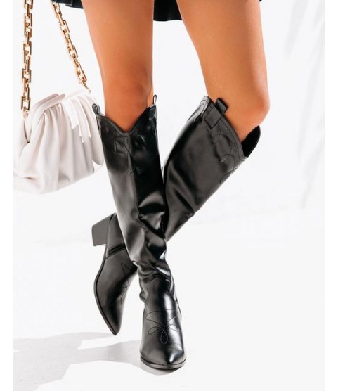 Jayne Faux Leather Western Boot