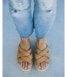 Zion Woven Platform Espadrille Sandal - Tan