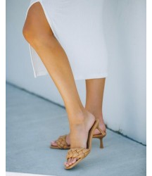 Taffy Braided Heeled Sandal - Natural